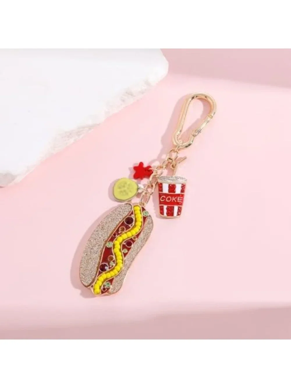 Adorable Sporty Fruit Keychains - Fun Purse Charms for Handbags & Accessories